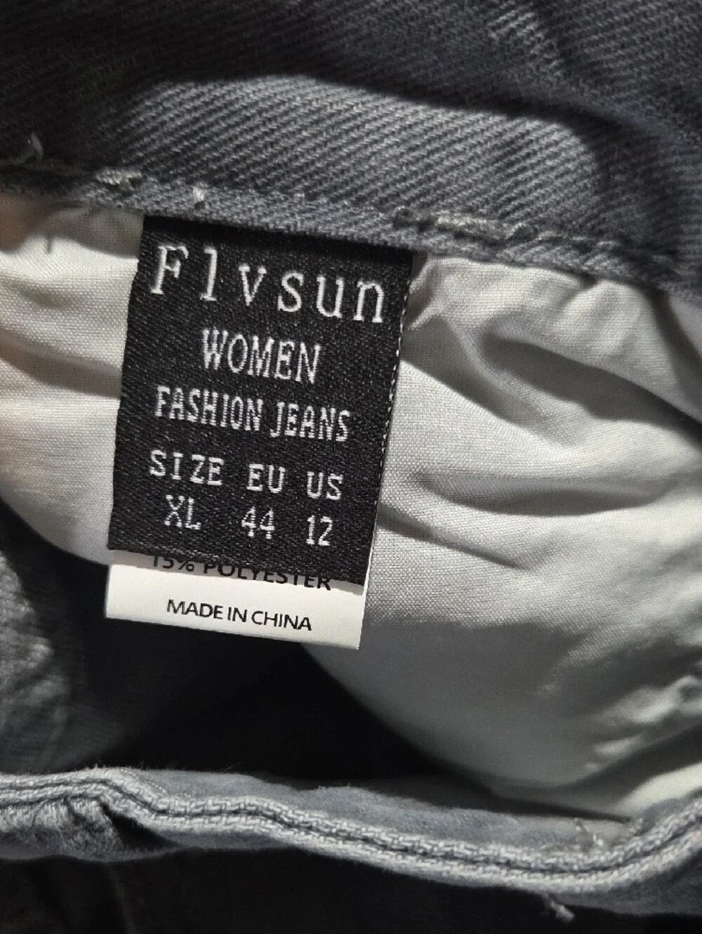 ELVSUN branded grey denim jeans - Picture 5 of 6